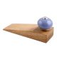 Slate Blue Round Ceramic Wooden Door Stopper